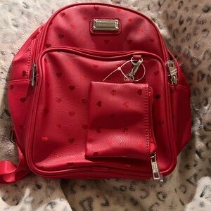 Madden Girl Red Heart Backpack